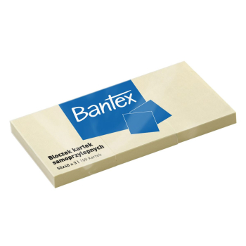 Notes samoprzylepny (karteczki) żółty 100k [mm:] 50x40 Bantex