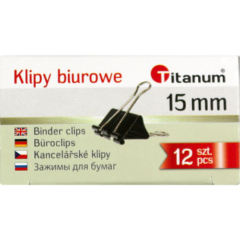 Klipy 15mm czarny Titanum