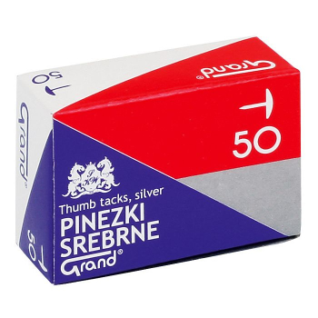 Pinezki S50 kolor: srebrny 50 szt Grand