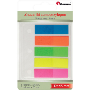 Zakładki indeksujące 125k [mm:] 12x45 Titanum